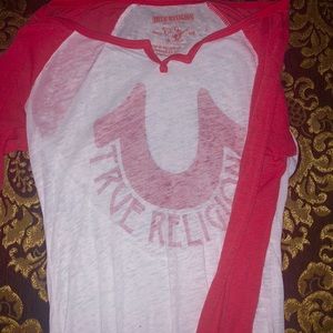 True religion pink long sleeve
